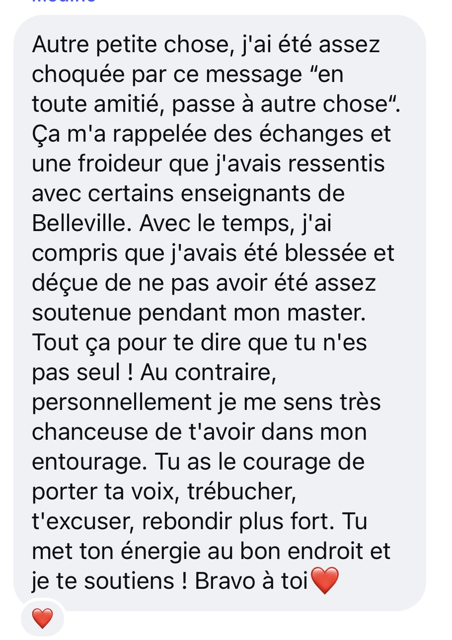 Follow-up message of support